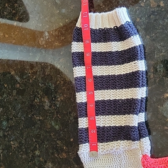 PURE Handknit 100% cotton, 3/4 sleeve, knit cropped tie back sweater size S/M - Picture 10 of 11